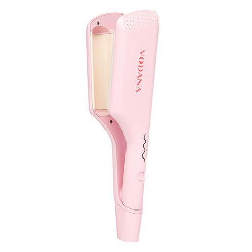 VODANA Pink Vanilla Triple Wave Iron with Adjustable Temperature and Safety Features