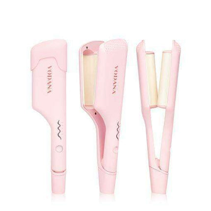 VODANA Pink Vanilla Wave Iron: Elegant Waves with Smart Safety Features