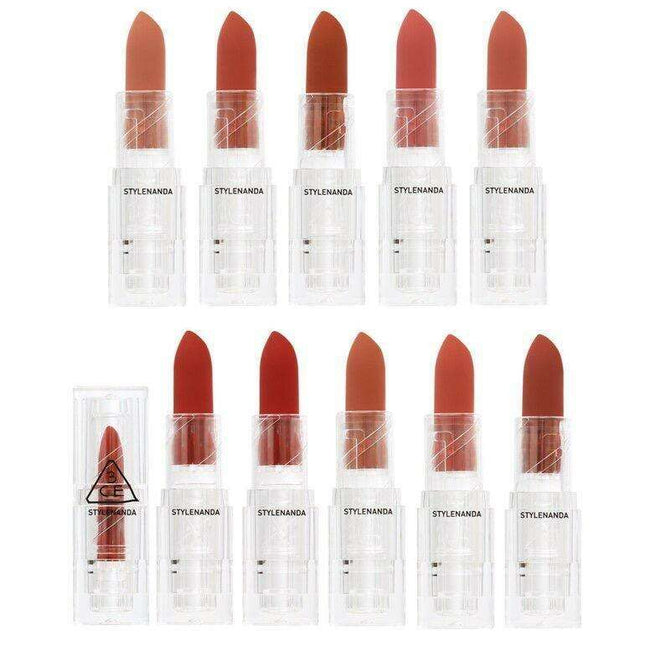 Transform Your Look with the 3CE Soft Matte Lipstick Set - 10 Gorgeous Shades for a Striking Finish