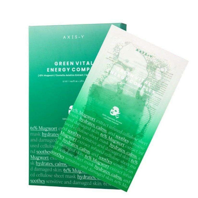 Mugwort Green Vital Energy Revitalizing Sheet Mask Set - Pack of 5