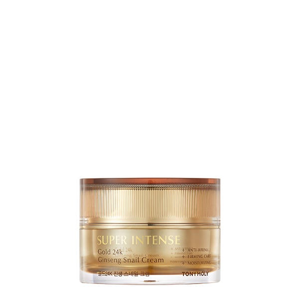 Luxurious TONYMOLY SUPER INTENSE Gold 24K Ginseng Snail Cream - Anti-Wrinkle Skincare