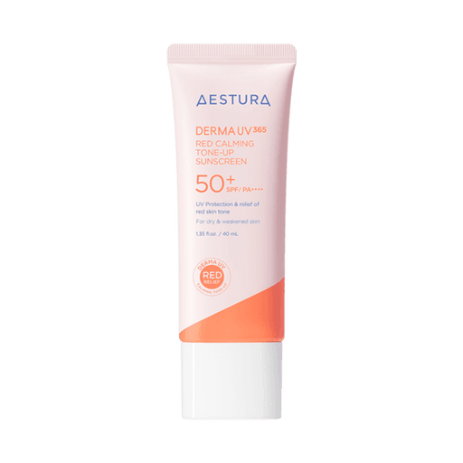 AESTURA Derma UV 365 Red Calming Tone-up Sunscreen SPF50+ PA++++ - Nourishing and Brightening Formula