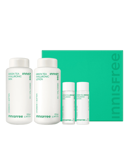 Revitalizing Green Tea and Hyaluronic Acid Skincare Essentials Set
