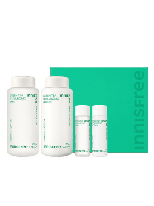 Revitalizing Green Tea and Hyaluronic Acid Skincare Essentials Set
