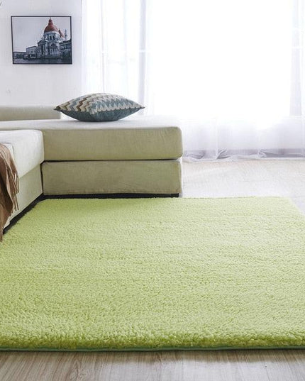 Elegant Nordic Plush Rectangle Rug - Soft Solid Design for Ultimate Comfort