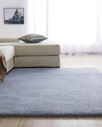 Elegant Nordic Plush Rectangle Rug - Soft Solid Design for Ultimate Comfort