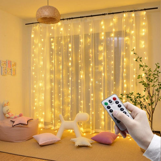 Remote LED String Lights Curtain USB Battery Fairy Lights - Très Elite