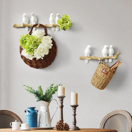 Nature's Charm: Avian Resin Wall Hook Organizer for Stylish Home Organization