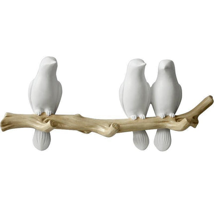 Nature's Charm: Avian Resin Wall Hook Organizer for Stylish Home Organization