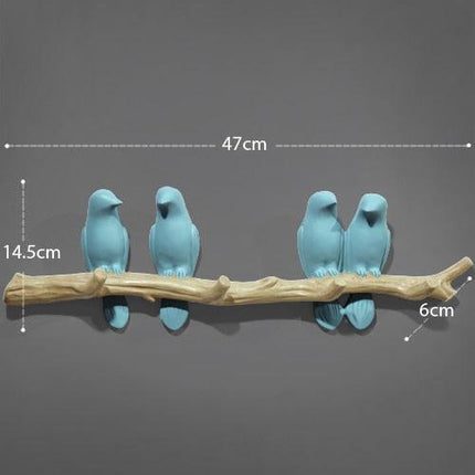 Nature's Charm: Avian Resin Wall Hook Organizer for Stylish Home Organization