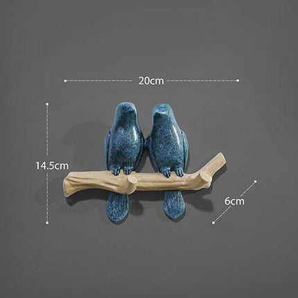 Nature's Charm: Avian Resin Wall Hook Organizer for Stylish Home Organization