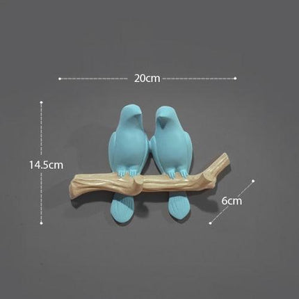 Nature's Charm: Avian Resin Wall Hook Organizer for Stylish Home Organization