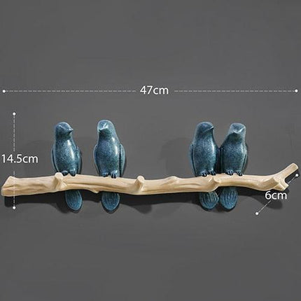 Nature's Charm: Avian Resin Wall Hook Organizer for Stylish Home Organization