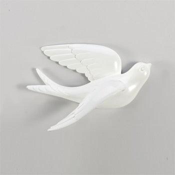 Seagull Resin 3D Wall Decor Sticker Kit - Nature-Inspired Ornamental Bundle