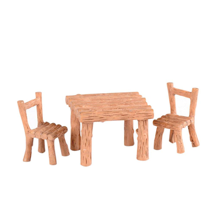 Miniature Resin Table and Chairs Set for Fairy Gardens