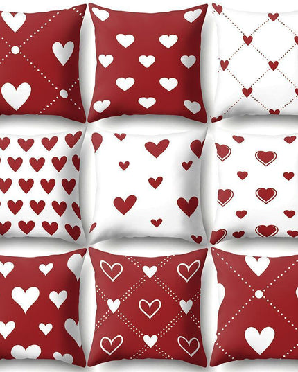 Romantic Love Heart Decorative Pillow Cover - Perfect for Home and Office Ambiance