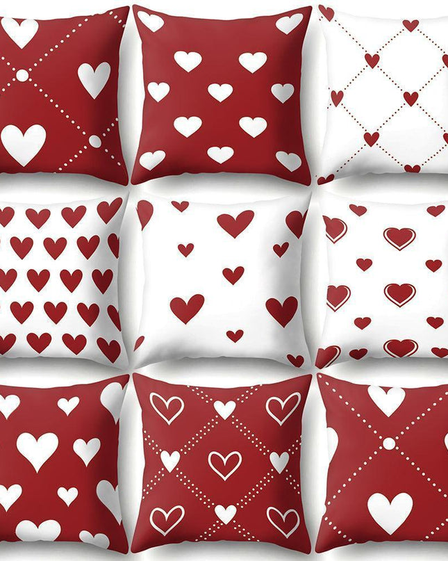 Romantic Love Heart Decorative Pillow Cover - Perfect for Home and Office Ambiance
