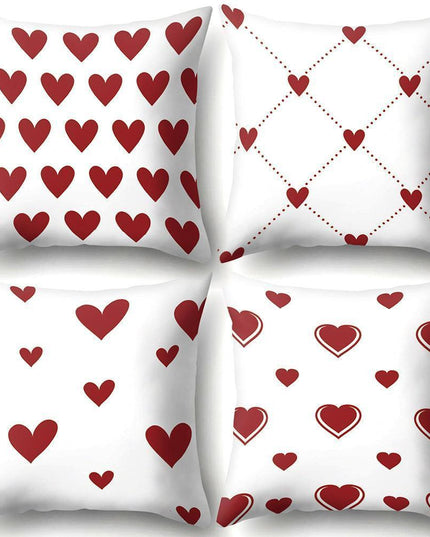 Romantic Love Heart Decorative Pillow Cover - Perfect for Home and Office Ambiance