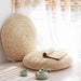 Handmade Round Natural Straw Meditation Cushion | Yoga Seat, Tatami Style