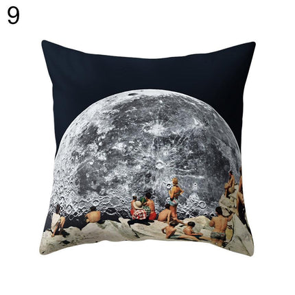 Serene Coastal Sunset Pillow Cover - Elegant Seascape Accent for Home & Office