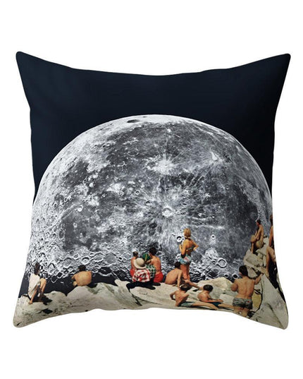 Serene Coastal Sunset Pillow Cover - Elegant Seascape Accent for Home & Office