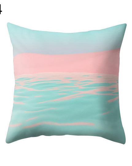 Serene Coastal Sunset Pillow Cover - Elegant Seascape Accent for Home & Office