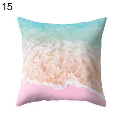 Serene Coastal Sunset Pillow Cover - Elegant Seascape Accent for Home & Office
