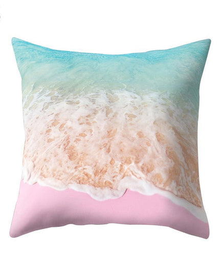 Serene Coastal Sunset Pillow Cover - Elegant Seascape Accent for Home & Office