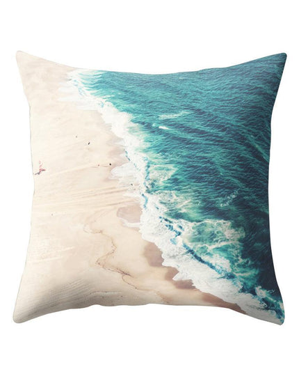 Serene Coastal Sunset Pillow Cover - Elegant Seascape Accent for Home & Office