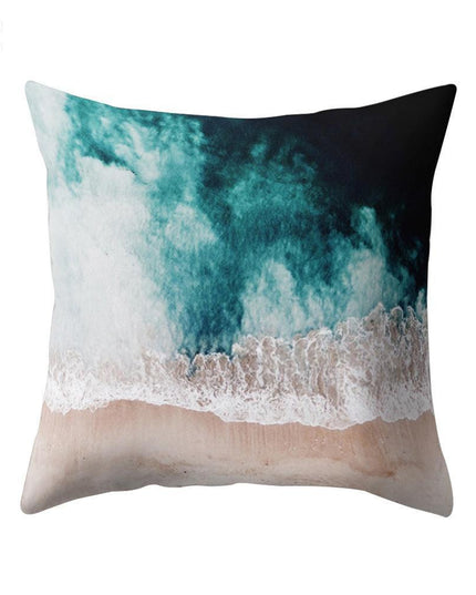 Serene Coastal Sunset Pillow Cover - Elegant Seascape Accent for Home & Office