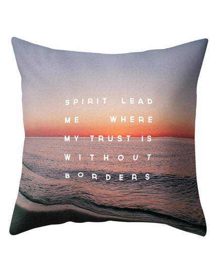 Serene Coastal Sunset Pillow Cover - Elegant Seascape Accent for Home & Office