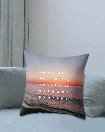 Serene Coastal Sunset Pillow Cover - Elegant Seascape Accent for Home & Office