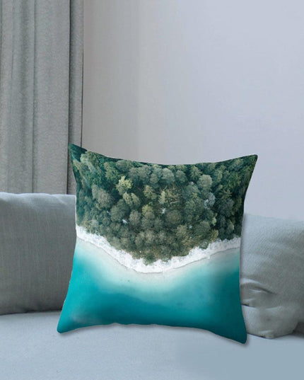 Serene Coastal Sunset Pillow Cover - Elegant Seascape Accent for Home & Office
