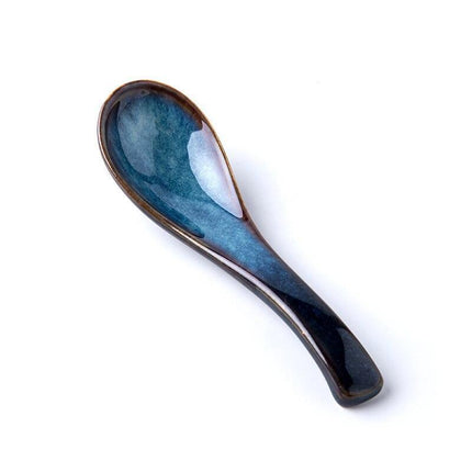 Elegant Japanese-Inspired Ceramic Spoon Collection - Set of 4