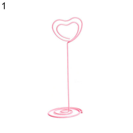 Charming Flamingo Heart Photo Holders - Set of 10 Decorative Clips