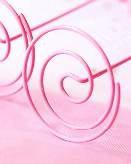 Charming Flamingo Heart Photo Holders - Set of 10 Decorative Clips