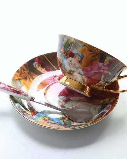 Elegant Vintage Bone China Coffee Mugs for a Luxurious Brewing Experience