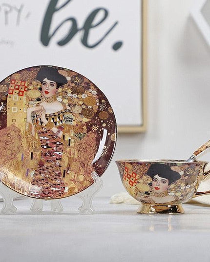 Charming Antique Bone China Coffee Cup Set of Two