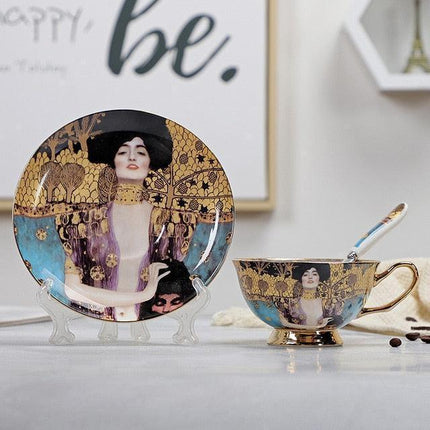 Elegant Vintage Bone China Coffee Mugs for a Luxurious Brewing Experience