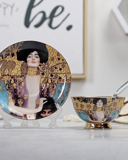 Elegant Vintage Bone China Coffee Mugs for a Luxurious Brewing Experience