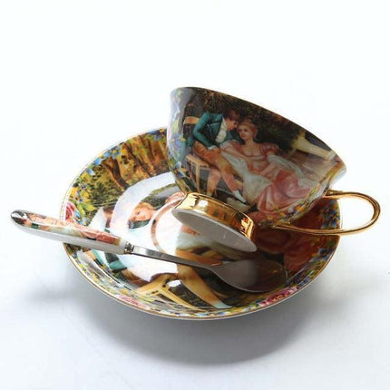 Elegant Vintage Bone China Coffee Mugs for a Luxurious Brewing Experience