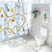 Zebra and Chain Pattern Shower Curtain Bundle - Complete Bathroom Upgrade for Modern Elegance