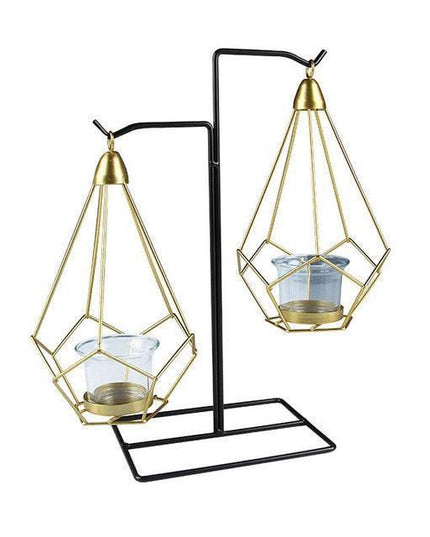 Nordic Luxe Gold Geometric Candle Holder Collection - Sophisticated Home Decor Accent