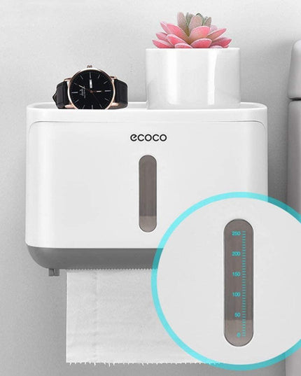 Toilet Paper Storage Solution with Shelf and Easy-Dispense Feature