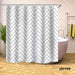 Geometric Plaid Patterned Bathroom Curtain