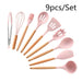 Elegant Acacia Wood Handled Silicone Kitchen Utensil Set for Hassle-Free Cooking