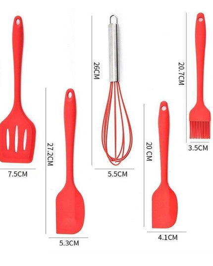Elegant Acacia Wood and Silicone Cooking Utensils: Elevate Your Kitchen Experience