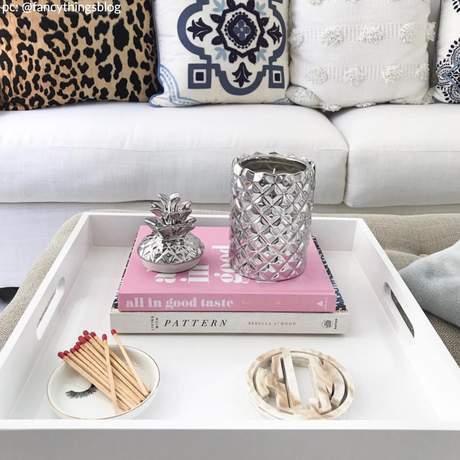 Sophisticated Silver Pineapple Candle - Artisan White Tea & Mint Scented Bliss