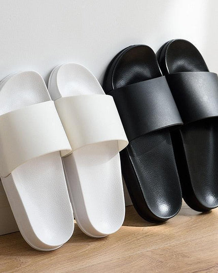 Stylish Black and White Platform Slippers: Experience Unmatched Comfort at Home