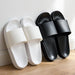 Simple Black White Platform Slippers - Très Elite